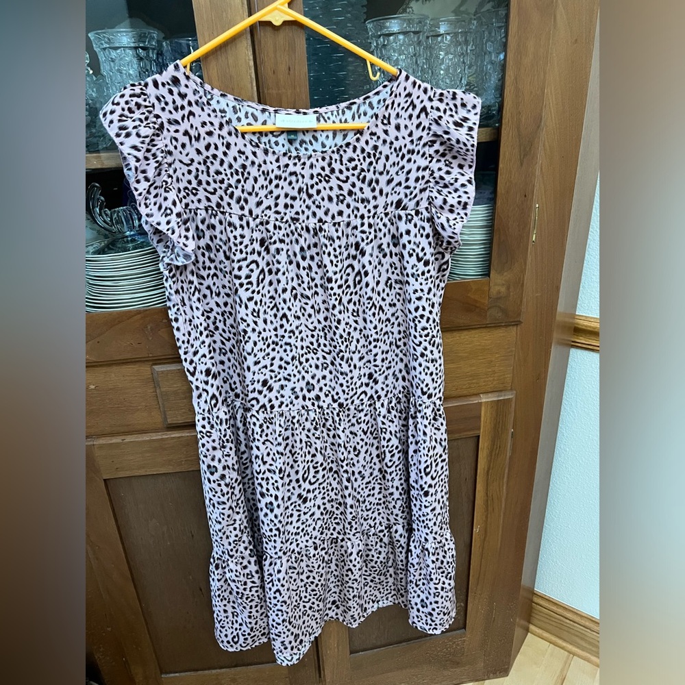 Alredine Pink/burgandy animal print dress